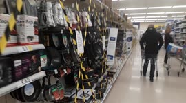 Supermarkets in Wales cordon off non essential items