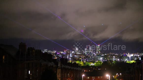 Amazing Laser show comes to life above the skies of Yorkshire.