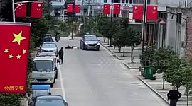 Baby thrown onto car roof when woman carrying it is knocked down by car in China