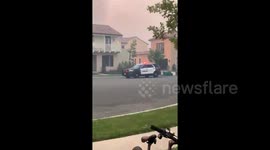 Police urge residents to evacuate Irvine, California, as the Silverado Fire grows strongly from Santa Ana winds