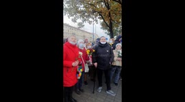 Nationwide strike, marches of pensioners and students in Minsk, Belarus