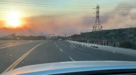 Silverado Fire fills sky with smoke in California