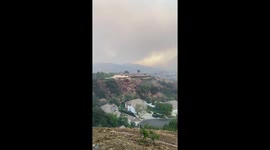 View of Blue Ridge fires just over the hill