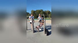 Showoff sportsman gets schooled by women he was trying to impress