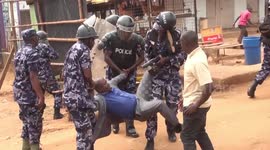Bobi Wine and his spokesperson were taken to the police station in Kasangati, Uganda