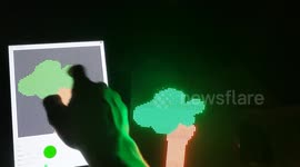 UK man paints pictures on LED device using an iPad in DIY project