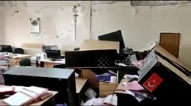 Earthquake causes destruction in courthouse in Izmir, Turkey