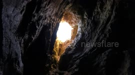 Huge underwater cave in Menorca