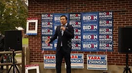 Former presidential candidate Andrew Yang campaigns for Biden in Pennsylvania