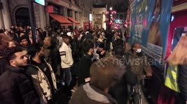 Campaign bus for London mayor candidate attracts large crowd as England lockdown looms