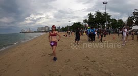 Halloween-themed bikini beach race is a hit in Thailand