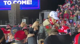 Lil Pump on his Seat at Trump Rally