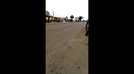 President of Ivory Coast arrives to Abobo Sud, Abidjan, Côte d'Ivoire