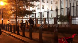Crews Work Through the Night to Construct a Fence Around the White House Before Election Day
