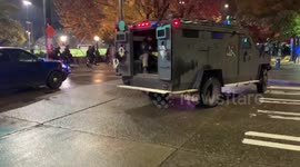 Seattle Police caravan follows protesters
