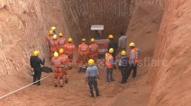 Watch - Massive rescue operation underway to save 3 year child from 200 feet borewell