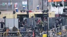 Liam Gallagher spotted with his band during a sound test in London