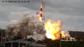 Rocket blasts off from southern India with ten satellites on board