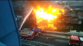 Dozens of Settlements Burned Down in Central Jakarta, Indonesia