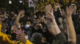 US Election: Hundreds of Biden supporters dance in Philadelphia