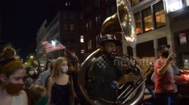 New York City residents celebrate Biden's victory