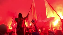 Clashes with police during Poland's Independence Day far-right march in Warsaw