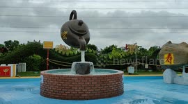 Incredible huge teapot shaped sculpture in Malaysia