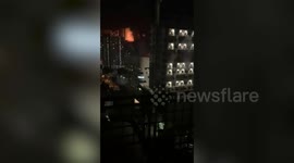 Typhoon Vamco causes explosion on top of a building in Manila