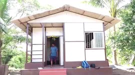 Environmental protection group builds home out of zero-value plastics in south India