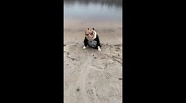 When Jason spots a camper at Camp Crystal Lake.