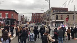 Newsflare Edit - Hostage situation at Ubisoft offices in Montreal sees crowd gather outside