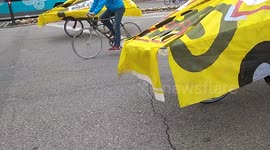 Manifestacion por pedalibre para pedir un carril bici en el paseo de la castellana
