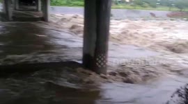 Hurricane Iota Causes Fast-Flowing River In Honduras