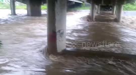 Hurricane Iota causes raging river and stormy seas in Central America