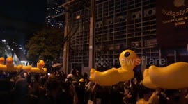 Thailand: Inflatable Ducks Are Back At Today’s Ratchaprasong Intersection Protest 2