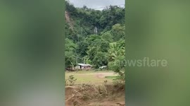 Apparition of Virgin Mary forms in waterfall during Typhoon Vamco rescue mission in the Philippines
