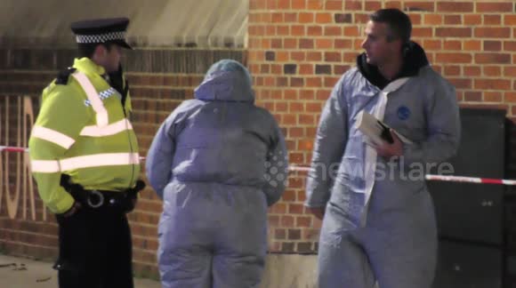 Forensic team on scene of shooting that left teenager with multiple gunshot wounds in London