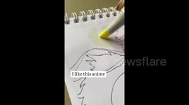 An artist from Kiev draws characters from anime