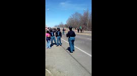 Bridge blocked during Selma support march