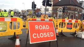 Road closed for Sink Hole