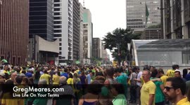 Traveling Abroad in Sao Paulo Brazil found this Protest on a Sunday