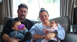 A couple have welcomed a pair of IVF twins - born TWO YEARS apart