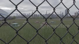 Empty Picnic Tables in Brooklyn During Covid