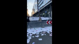 Aftermath of the protest against the article 24 of the French global security project in Paris