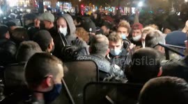 Violence erupts as police remove migrants from Place de la Republique in Paris