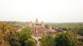 Beautiful Angkor Wat Drone reveal Shot from Cambodia Asia
