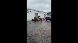 7500kg Giant Truck Pulling By Strongman Competition Contender In Wineham, UK