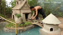 How to build the most creative modern mud dog's castle with swimming pool