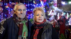 Elderly couple spend lockdown transforming their home into candy-themed light parade for Christmas