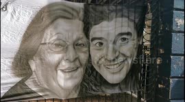 Fans of the last club that Maradona coached mourn outside the stadium